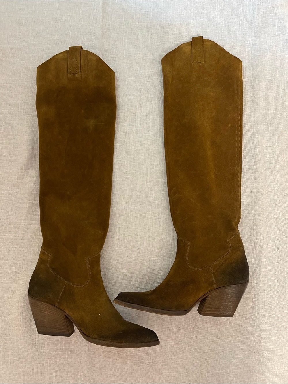 Elena Iachi  Suede Boots in Mustard Brown size EU 8 made in Italy
